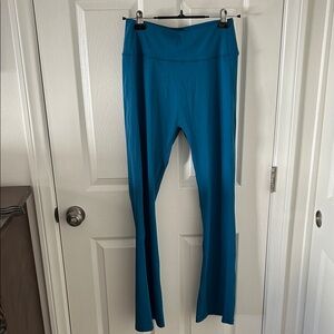 Pinspark Teal Women's Track Yoga Pilates Flare Pants, Size L, NWOT